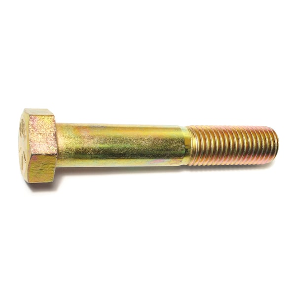 Midwest Fastener Grade 8, 7/8"-9 Hex Head Cap Screw, Zinc Yellow Steel, 5 in L, 5 PK 54373 - main